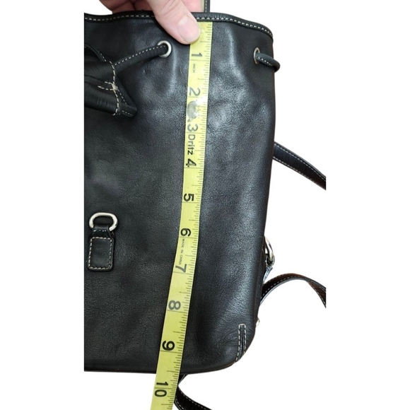 Vintage Coach Leather Drawstring Backpack Black Full Grain Leather - Picture 14 of 15
